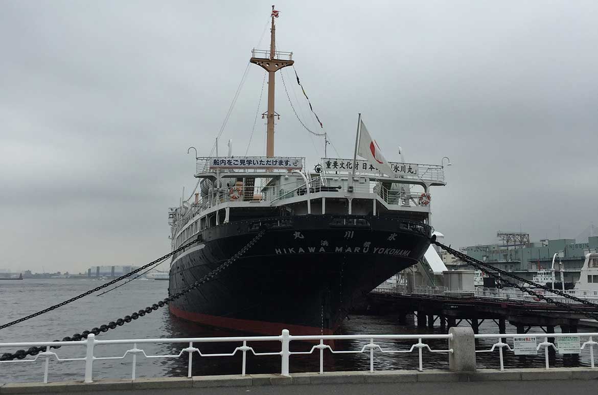 The Hikawa-maru in Yokohama Bay, an offsite venue for the Yokohama Triennale, Japan / Photograph: Reuben Keehan