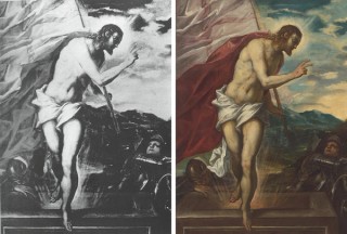 Reconstruction of Christ’s upper torso and gesture of benediction
