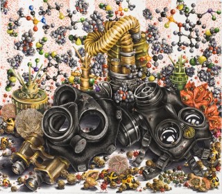 eX de Medici, Australia b.1959 / You Can Tell from the Smell that There’s Nothing Going on ’Round Here 2011–12 / Watercolour and gold leaf on paper / 114 x 131cm / Private collection, Melbourne / © eX de Medici / Image courtesy: Sullivan+Strumpf