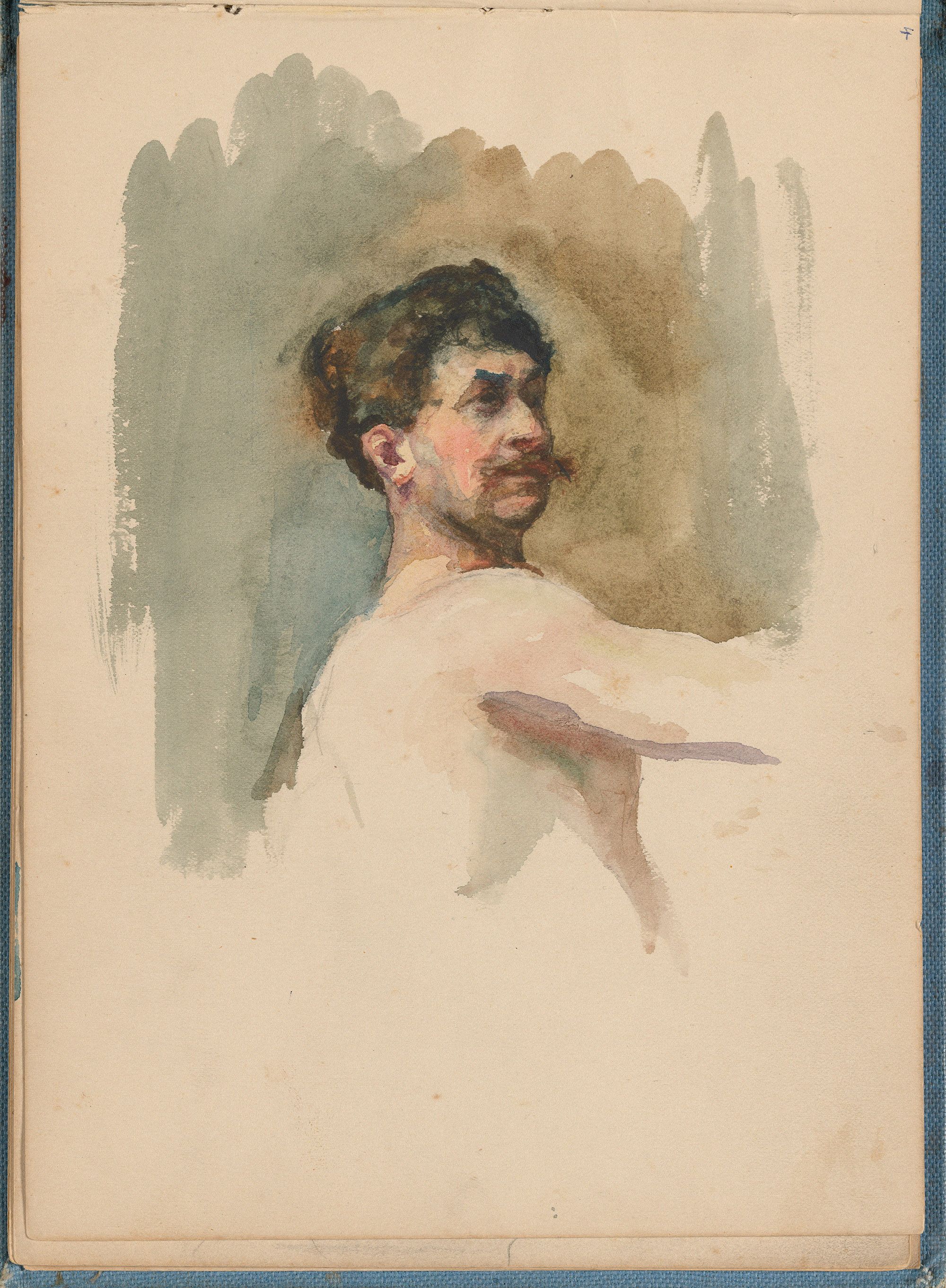 Bessie (Elizabeth Dickson) Gibson, Queensland Australia 1868–1961 / (Sketchbook) 1905 / Sketchbook; watercolour and pencil / 22.5 x 16.5cm / Gift of Dr W Lockhart Gibson 1975 / Collection: Queensland Art Gallery | Gallery of Modern Art / © Bessie Gibson Estate