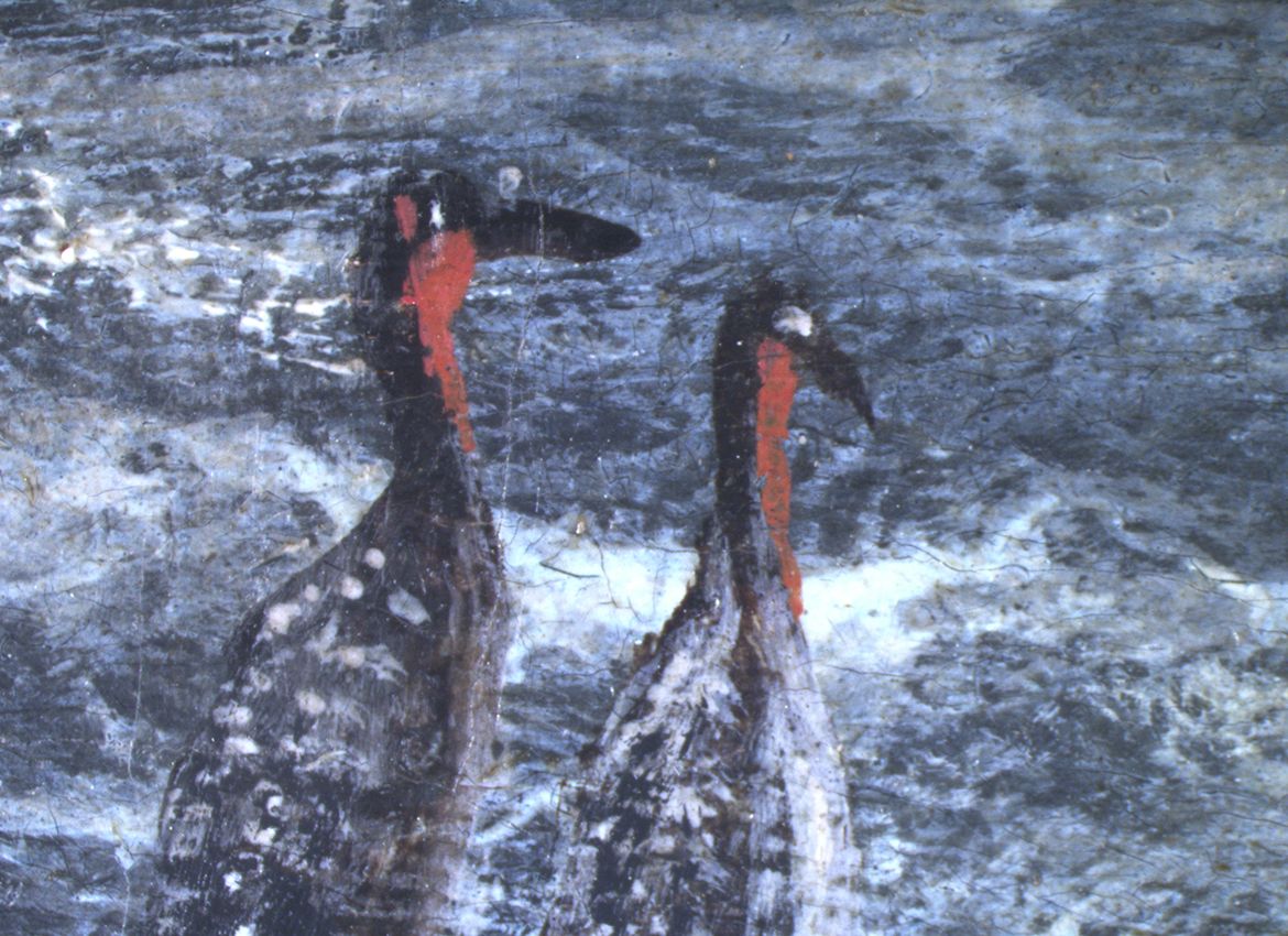 Isaac Walter Jenner, England/Australia 1836-1902 / Cape Chudleigh, Coast of Labrador (detail) 1893, reworked 1895 / Visible light macro / Photograph: A Carter