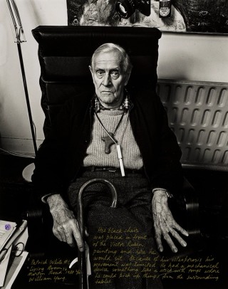 William Yang, Australia b.1943 / Patrick White #1, living room, Martin Road 1988 / Gelatin silver photograph on paper / 45.6 x 36.4cm (comp.) / Purchased 1998. QAG Foundation Grant / Collection: Queensland Art Gallery | Gallery of Modern Art / © William Yang