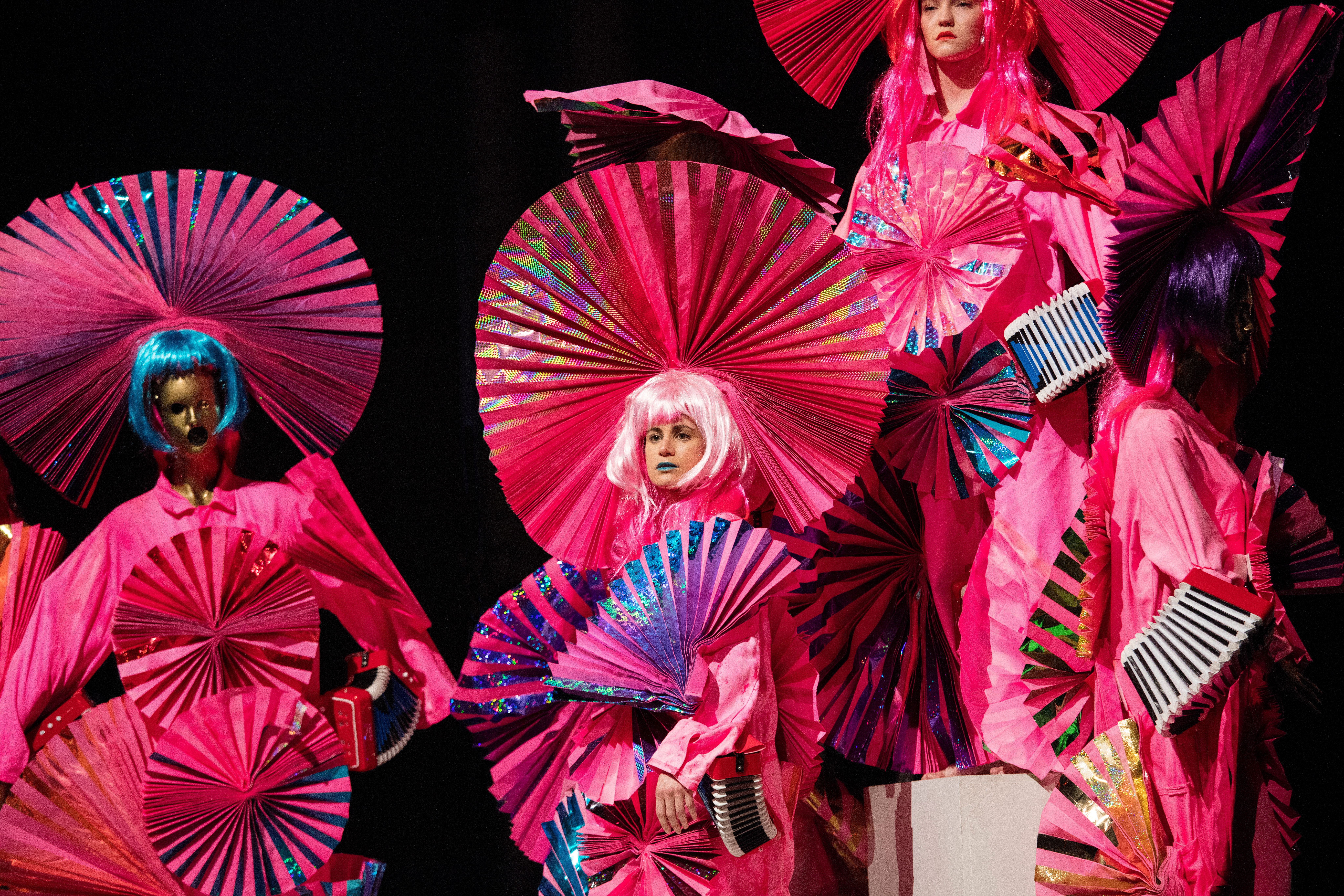 Justene Williams, Australia b.1970; A Metal Cry (performance still, Carriageworks, Sydney) 2017; Courtesy: The artist, The Commercial, Sydney, and Anna Schwartz Gallery, Melbourne; Photograph: Ashley Barber / © Justene Williams /