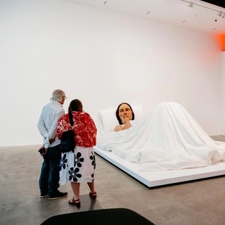 Audience members at ‘Air’ / Gallery of Modern Art, Brisbane / November 2022 / Image courtesy: Queensland Art Gallery | Gallery of Modern Art / Photography: J Ruckli, QAGOMA