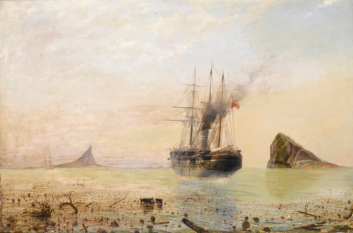 Isaac Walter Jenner, England/Australia 1836-1902 / Krakatoa 1887 / Oil on canvas / 61.5 x 92cm / Private collection, Australia / Courtesy: Bonhams