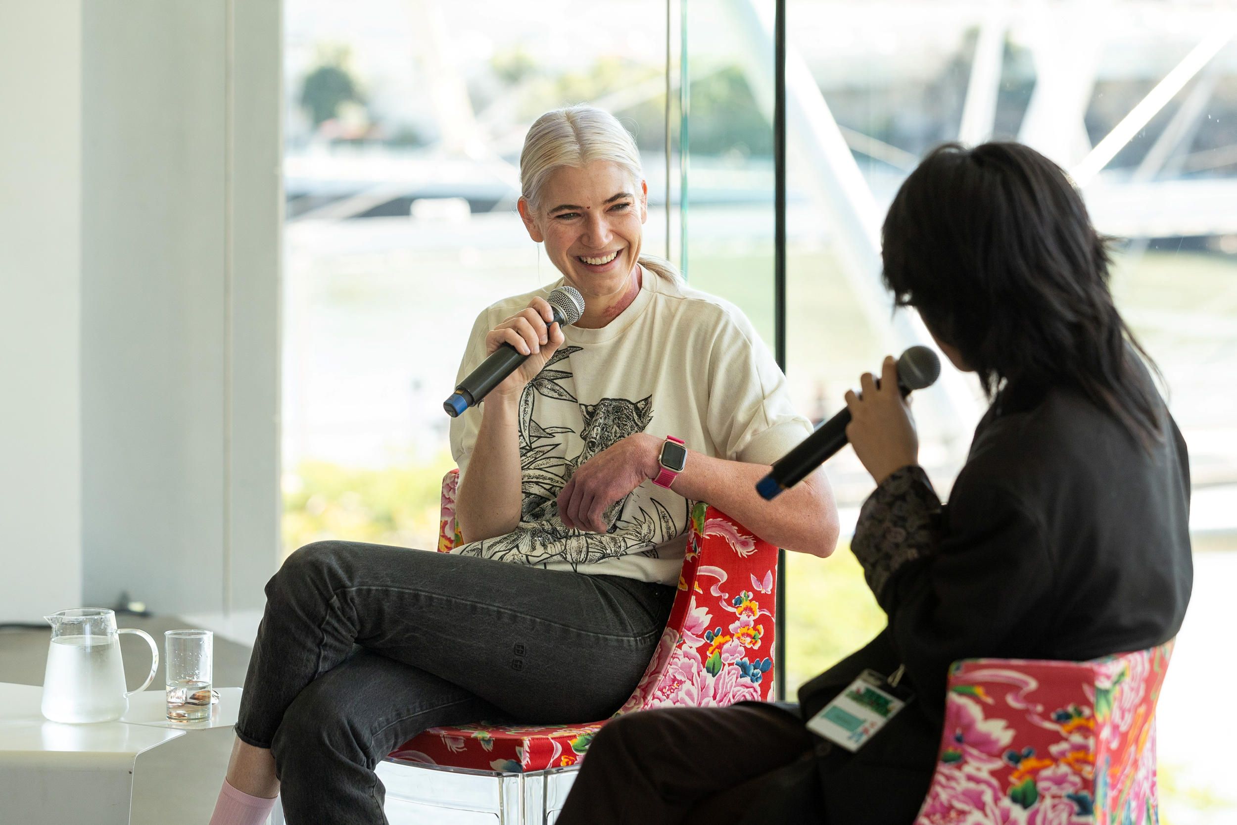 QAGOMA Teens Festival 2024 / TALK: GROWING YOUR MUSIC FANBASE | IXARAS & PATIENCE HODGSON/ August 2024 / Gallery of Modern Art, Brisbane / Photograph: C Baxter
