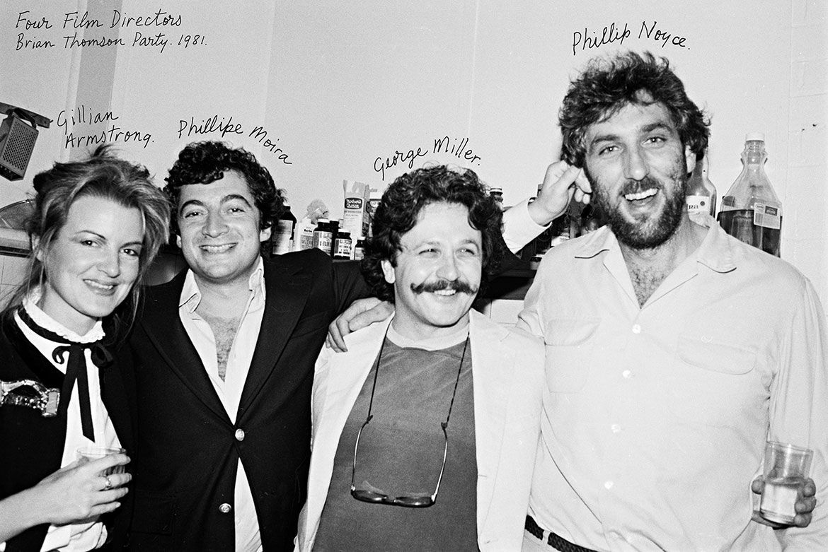 William Yang, Australia b.1943 / Four film directors 1981 / Inkjet print on solid substrate Kapaplast / 53 x 80cm / Courtesy: William Yang