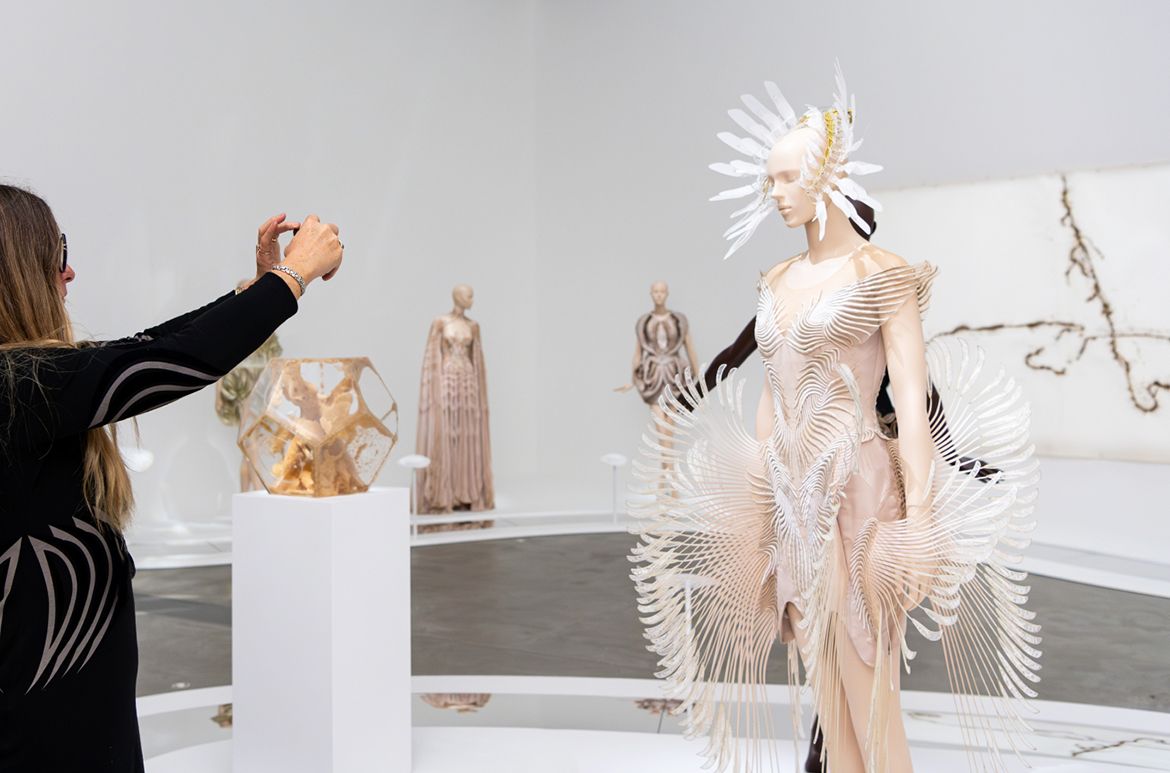 Installation view ‘Iris van Herpen: Sculpting the Senses’, GOMA 2024 / Photograph: C Callistemon © QAGOMA