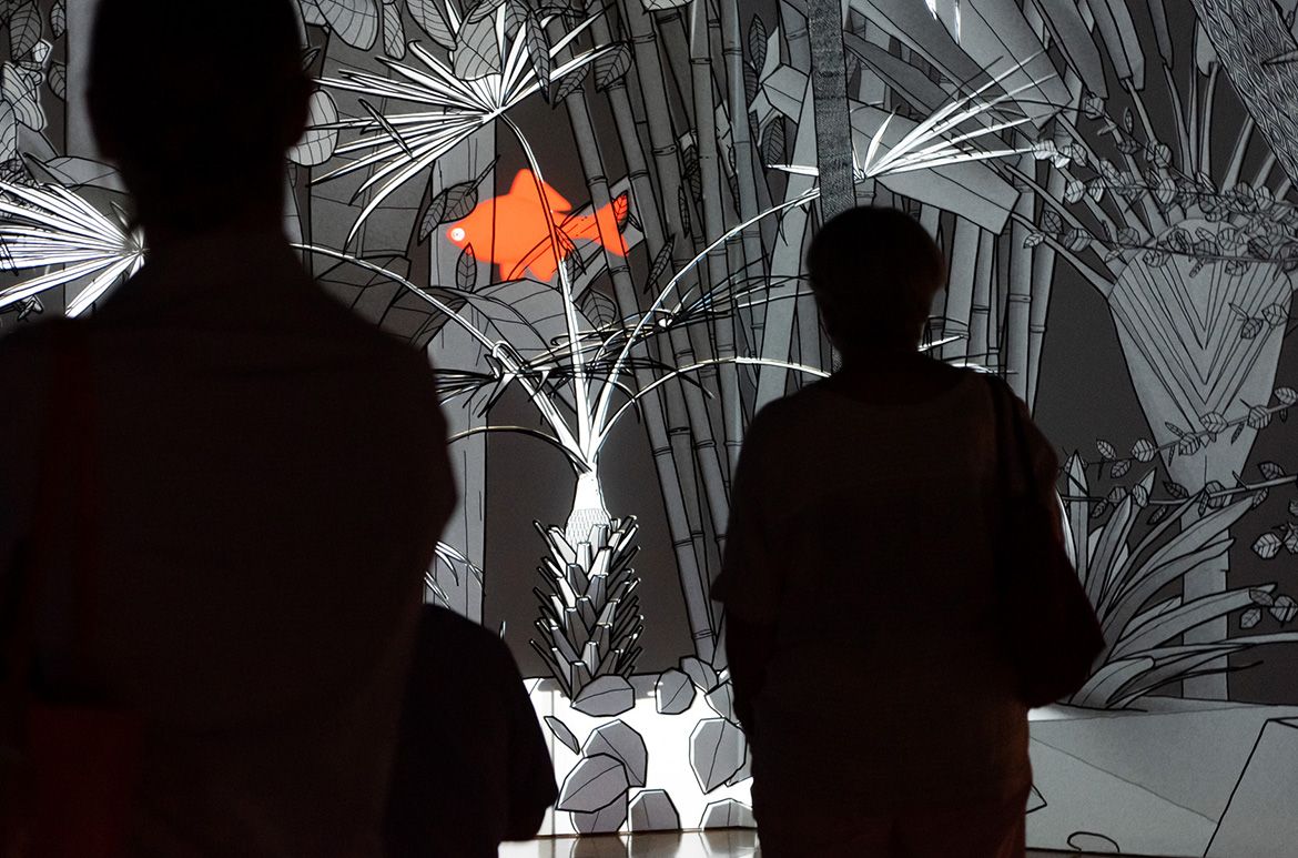 Nicolas Molé, France/New Caledonia b.1975 / IIs vous regardent (They look at you) 2015, reconfigured 2017 / Mixed media installation / Purchased 2017 with funds from the bequest of Jennifer Taylor through the Queensland Art Gallery | Gallery of Modern Art Foundation / Collection: Queensland Art Gallery | Gallery of Modern Art / © Nicolas Molé / Photographs: Natasha Harth © QAGOMA