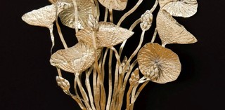 Fiona Hall / Australia b.1953 / Sri Lankan set: Nelum (Sinhala), thamarei (Tamil); Lotus; Nelumbo nucifera (from ‘Paradisus Terrestris’ series) 1999 / Aluminium and tin / 26 x 18 x 4cm / Purchased 2021. The Josephine Ulrick and Win Schubert Charitable Trust / Collection: The Josephine Ulrick and Win Schubert Charitable Trust, Queensland Art Gallery | Gallery of Modern Art / © Fiona Hall / Photograph: Natasha Harth