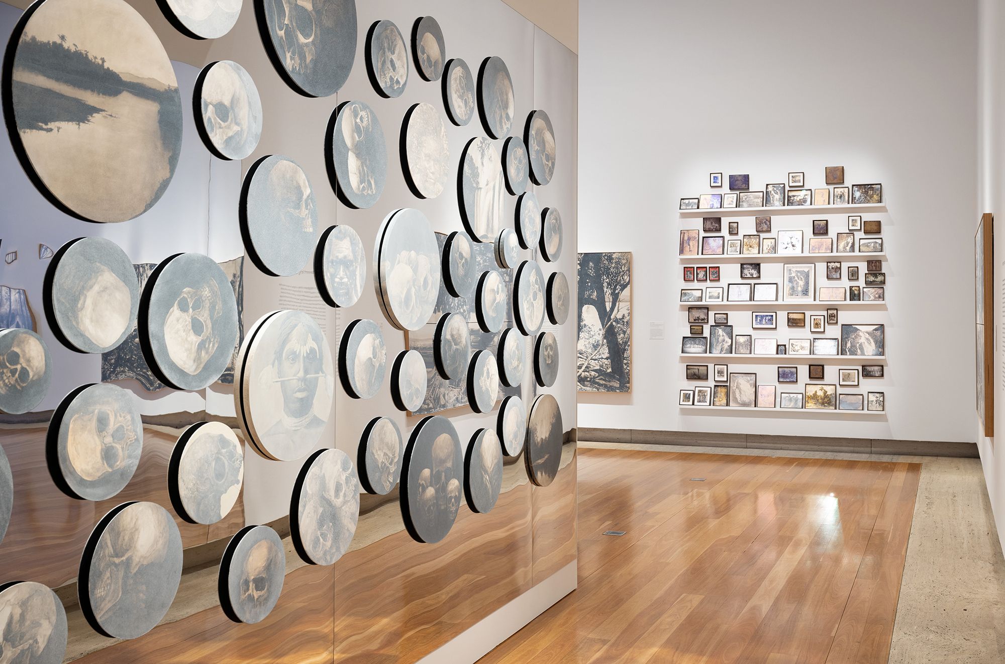 ‘Danie Mellor: marru | the unseen visible’, installation view, Queensland Art Gallery 2025 / Photograph: N Umek © QAGOMA