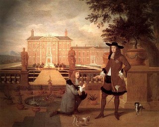 Attributed to Hendrick Danckerts Royal Gardener John Rose and King Charles II 1675