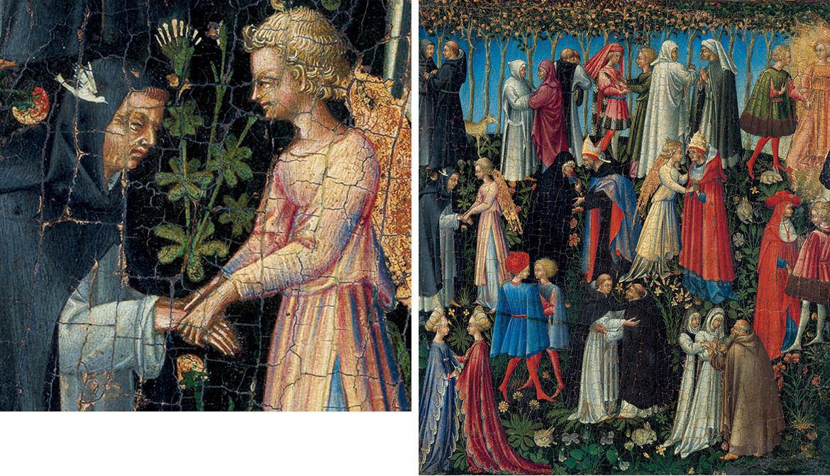 Giovanni di Paolo (Giovanni di Paolo di Grazia), Italy 1398–1482 / Paradise 1445 / Tempera and gold on canvas, transferred from wood / Overall: 47 x 40.6cm; painted surface: 44.5 x 38.4cm / Rogers Fund, 1906 / 06.1046 / Collection: The Metropolitan Museum of Art, New York