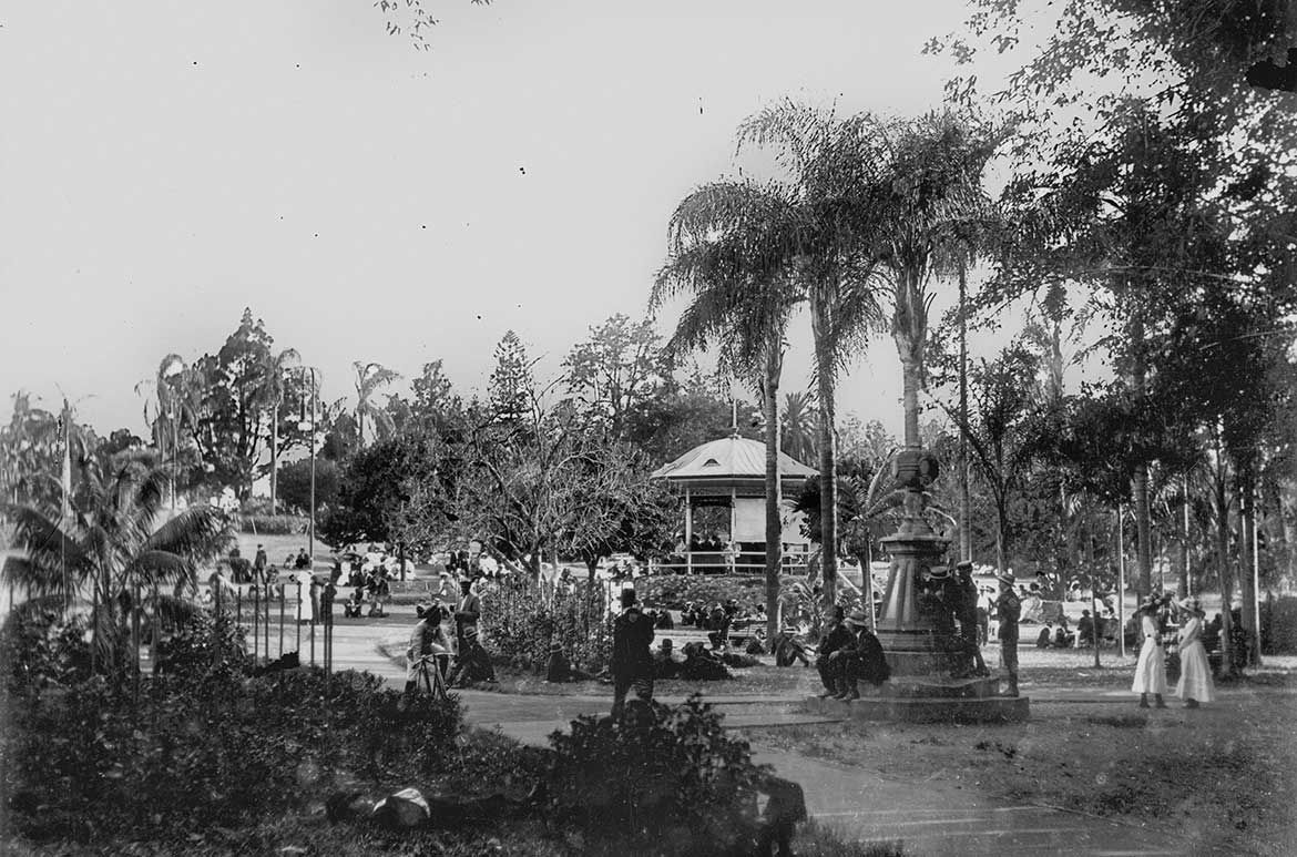 Bandstand in the Botanic Gardens, Brisbane c.1908 / Courtesy: John Oxley Library, State Library of Queensland, Brisbane