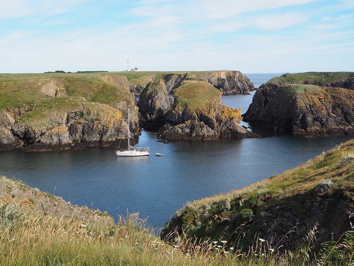 View of Port-Goulphar, Belle-Ile, France, June 2018 / Photograph: Roger Benjamin