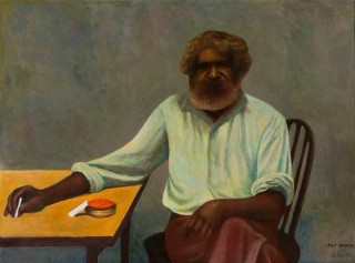 Ray Crooke, Australia 1922–2015 / Portrait of Dick Roughsey 1996 / Oil on canvas / 84.4 x 113.5cm / Purchased by Cairns Regional Gallery, 1999 / Collection: Cairns Art Gallery / Ray Crooke Estate/ Copyright Agency