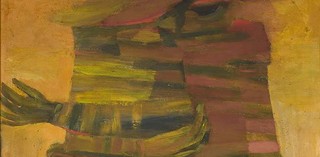 Jon Molvig / Australia 1923–70 / A ballade of native stockmen no.2 1959 / Oil on composition board / 136.5 x 86.5cm / Bequest of Errol Blair de Normanville Joyce OBE 1983 / Collection: QAGOMA / © Otte Bartzis