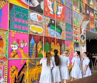 School group visiting ‘APT’ at GOMA / Photograph: Chloe Callistemon / © QAGOMA
