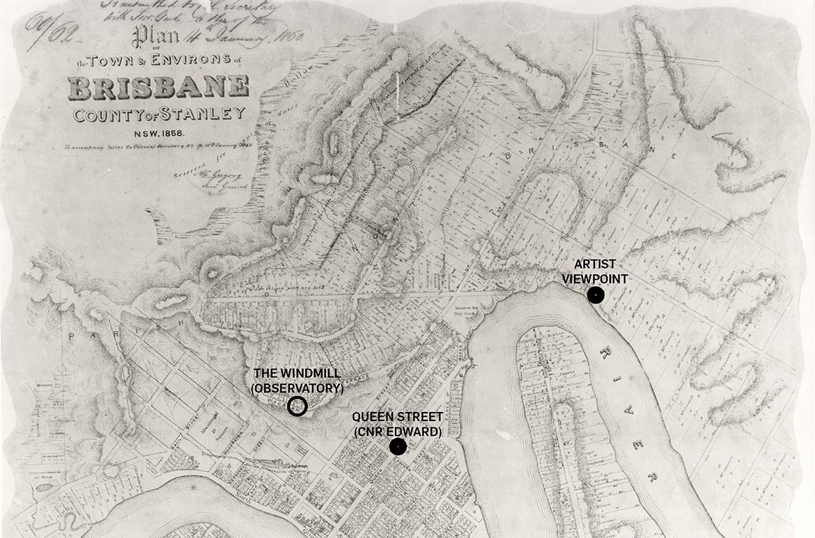 A.C. Gregory / Plan of the town & environs of Brisbane, County of Stanley, N.S.W. 1858 / 997273804702061 / Courtesy: John Oxley Library, State Library of Queensland, Brisbane