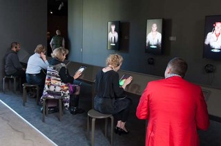 George Poonkhin Khut, Australia b. 1969 | Installation of Distillery: Waveforming (Portrait of Lian) | Photograph: QAGOMA