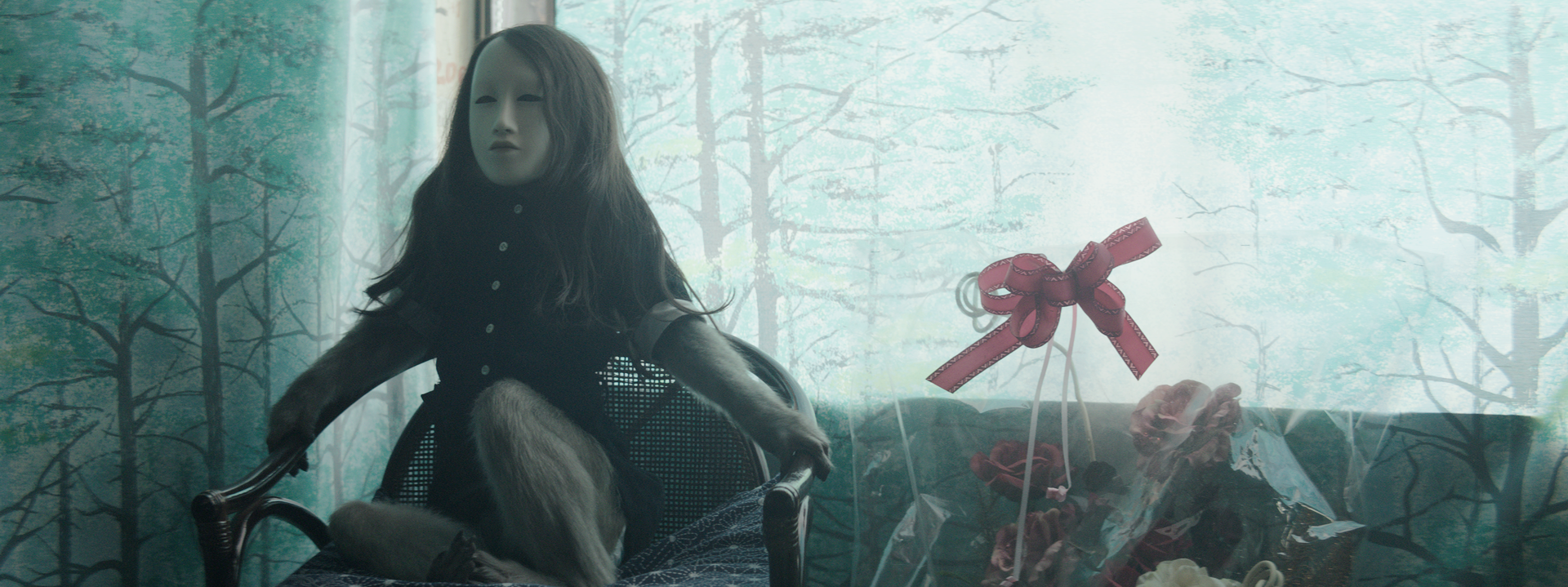 Production still from Untitled (Human Mask) 2014 / Director: Pierre Huyghe / Image courtesy: Pierre Huyghe, Marian Goodman Gallery, New York, Hauser & Wirth, London, Esther Schipper, Berlin, and Anna Lena Films, Paris