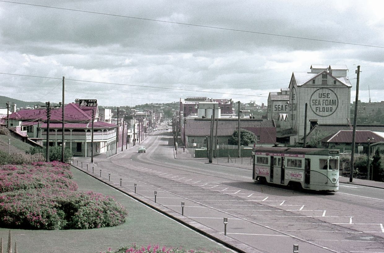 Sea Foam Flour Mill, 1968 / Courtesy: Percy Meara, Remembering the Brisbane Tramways