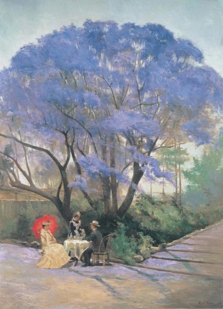 R. Godfrey Rivers, England/Australia 1858-1925 / Under the jacaranda 1903 / Oil on canvas / 143.4 x 107.2 cm / Purchased 1903 / Collection: Queensland Art Gallery | Gallery of Modern Art