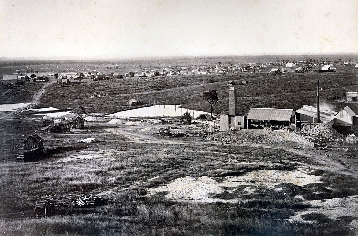 Charters Towers c.1890 / 21272106270002061 / Courtesy: John Oxley Library, State Library of Queensland, Brisbane / Due to the gold boom between 1872 and 1899, Charters Towers operated the only Stock Exchange outside of a capital city. Its population of around 27,000 made Charters Towers the largest city in Queensland other than Brisbane.