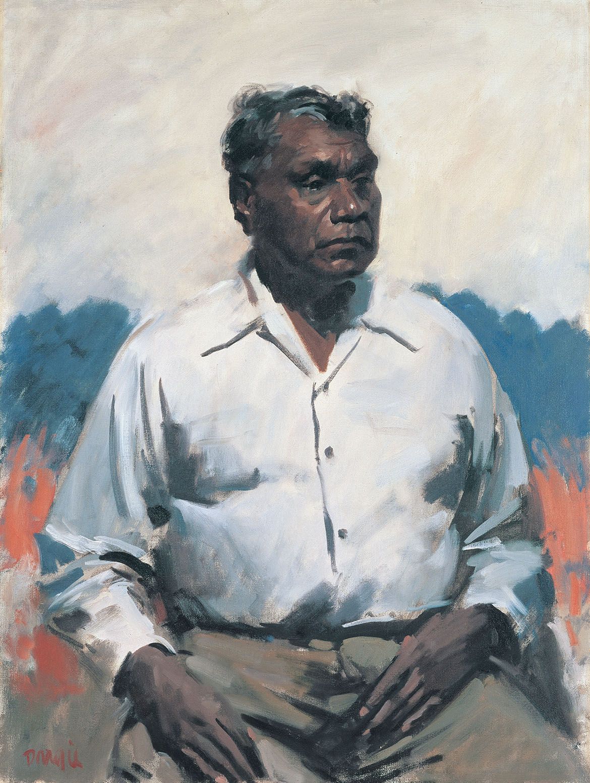 William Dargie, Australia 1912–2003 / Portrait of Albert Namatjira 1956 / Oil on canvas / 102.1 x 76.4 cm / Purchased 1957 / Collection: Queensland Art Gallery | Gallery of Modern Art / © QAGOMA