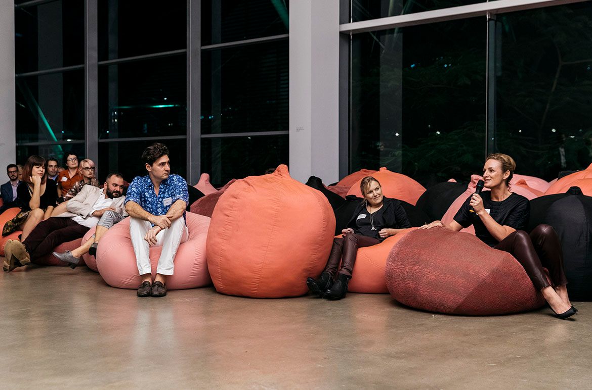 The Future Collective members at Noon-nom 2016 by Pinaree Sanpitak / Photograph: J Ruckli © QAGOMA