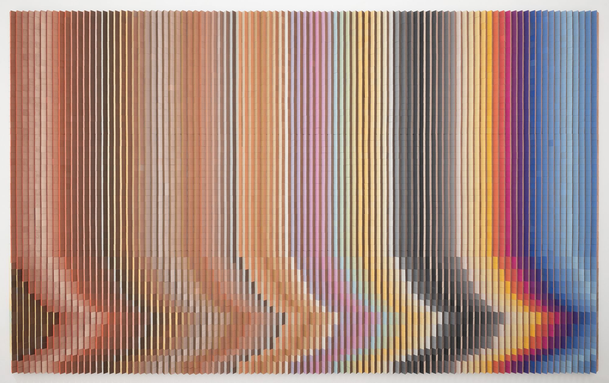 Syagini Ratna Wulan, Indonesia b.1979 / Parhelion 2021 / Acrylonitrile butadiene styrene plastic, stainless steel, lacquer paint / 300 x 500cm / The Kenneth and Yasuko Myer Collection of Contemporary Asian Art. Purchased 2022 with funds from Michael Sidney Myer through the QAGOMA Foundation / Collection: Queensland Art Gallery | Gallery of Modern Art / © Syagini Ratna Wulan