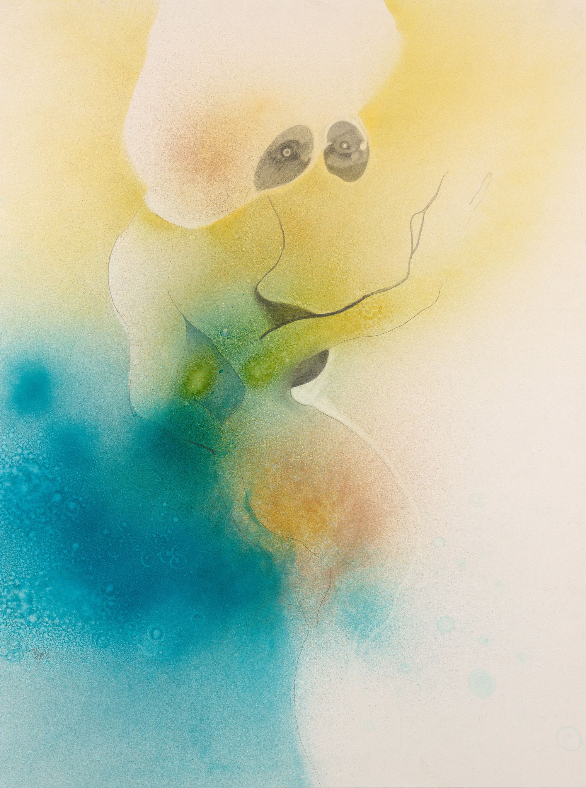 Irene Amos, Australia 1927–2012 / Frail form 1975 / Watercolour and pencil on paperboard / 101.9 x 75.9cm / Purchased 1975 / Collection: Queensland Art Gallery | Gallery of Modern Art / © QAGOMA