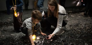 A 'Little Sun Blackout' at Olafur Eliasson's Riverbed (installation view) 2014 / Courtesy: Studio Olafur Eliasson, Berlin and Louisiana Museum of Modern Art, Humblebaek, Denmark / Photograph: Kim Hansen