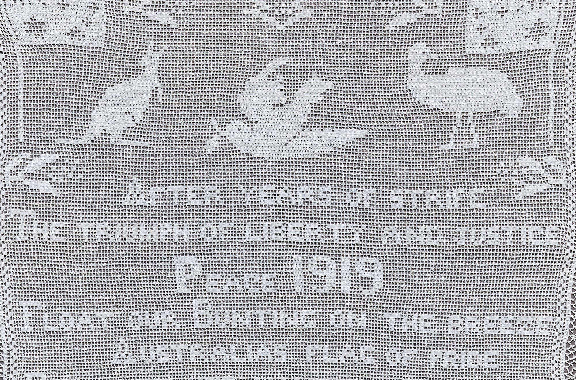 Unknown, Australia / (Peace) c.1919 / Cotton filet crochet / 61 x 62cm / Gift of Penny Greig through the QAGOMA Foundation 2013 / Collection: Queensland Art Gallery | Gallery of Modern Art