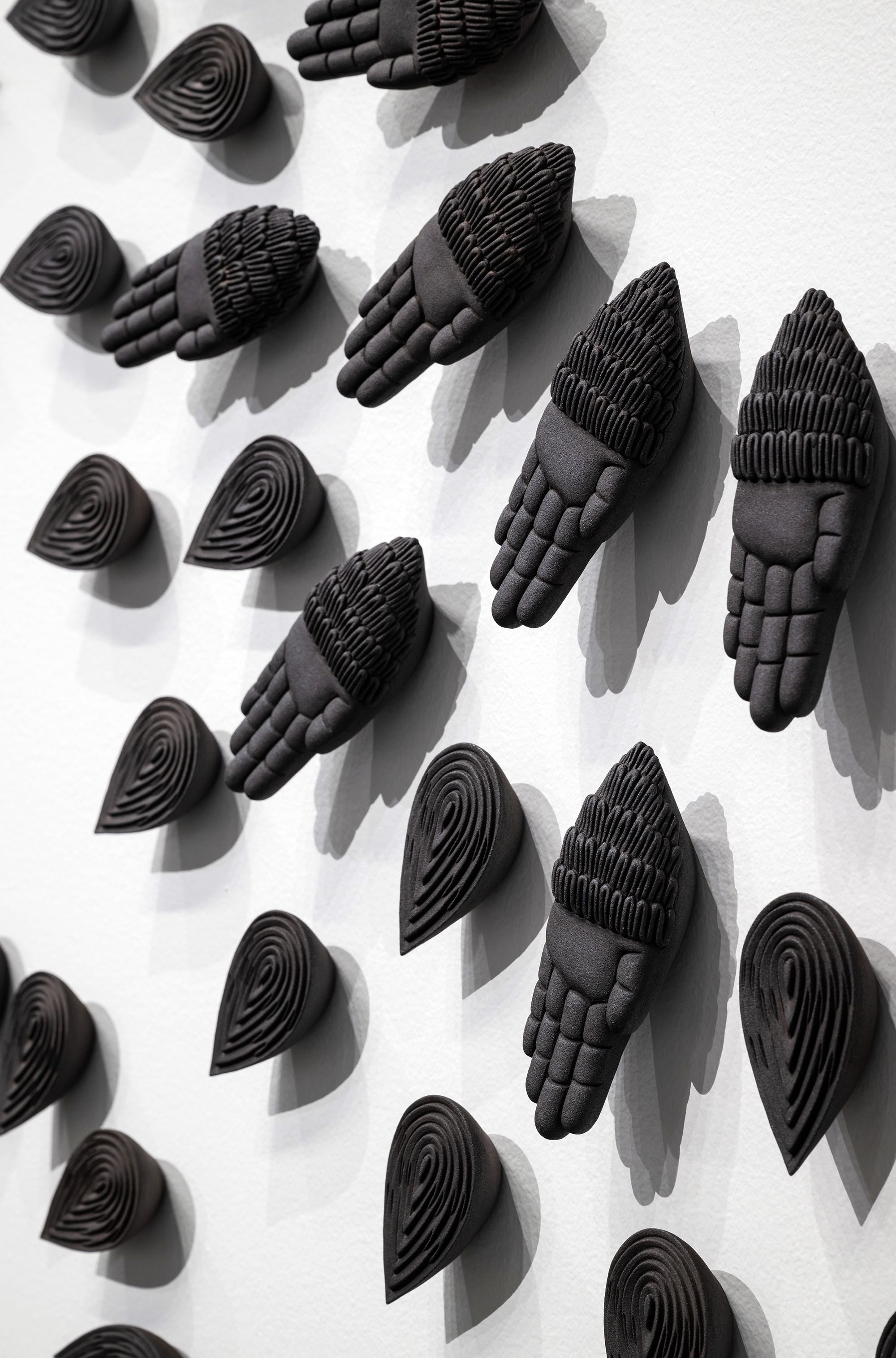 Albert Yonathan Setyawan, Indonesia/Japan b.1983 / Spires of Undifferentiated Being (detail) 2023–24 / Terracotta / 3276 parts: 380 × 1140 × 3cm (installed) / Commissioned for ‘The 11th Asia Pacific Triennial of Contemporary Art’ / Purchased 2024 with funds from Tim Fairfax AC through the QAGOMA Foundation / Collection: Queensland Art Gallery | Gallery of Modern Art / © Albert Yonathan Setyawan
