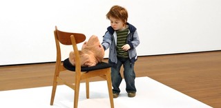 Patricia Piccinini, Australia b.1965 / Doubting Thomas2008 / Silicone, fibreglass, human hair, clothing, chair / McClelland Sculpture Park + Gallery Collection, Langwarrin. Purchased in 2010, The Elisabeth Murdoch Sculpture Foundation. Courtesy the artist.