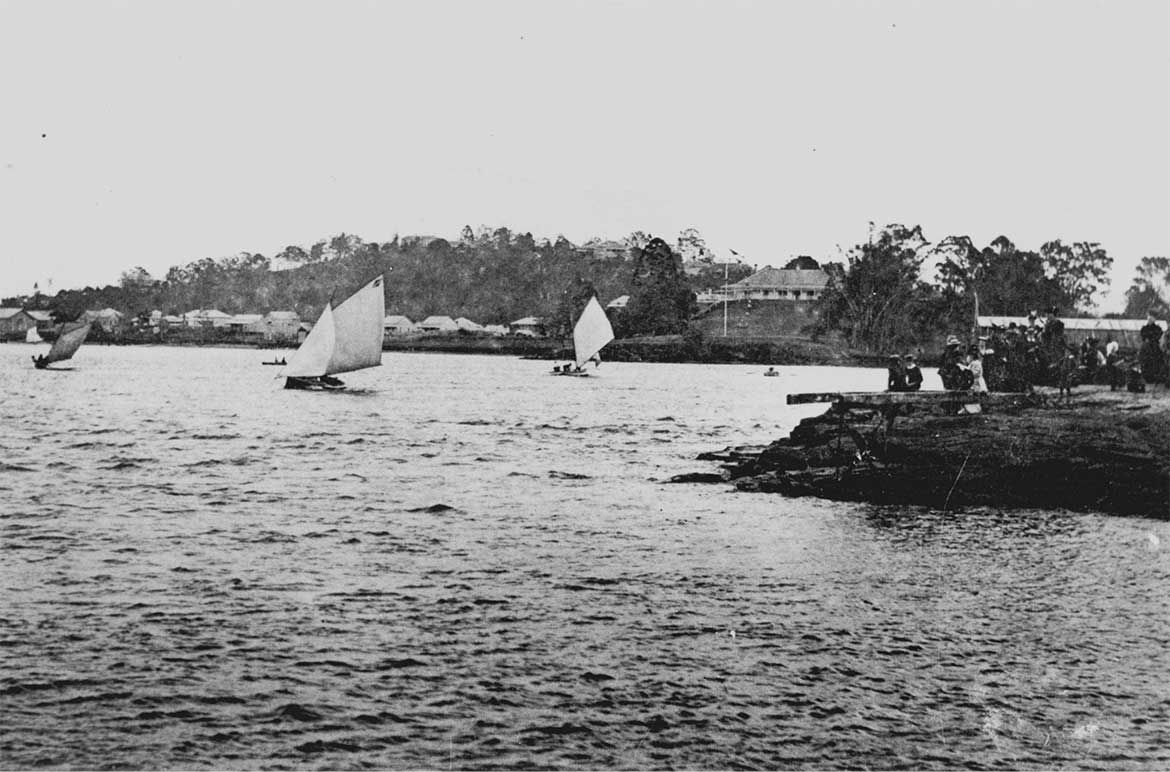 Looking over the Brisbane River towards Newstead House c.1895 / Courtesy: John Oxley Library, State Library of Queensland, Brisbane