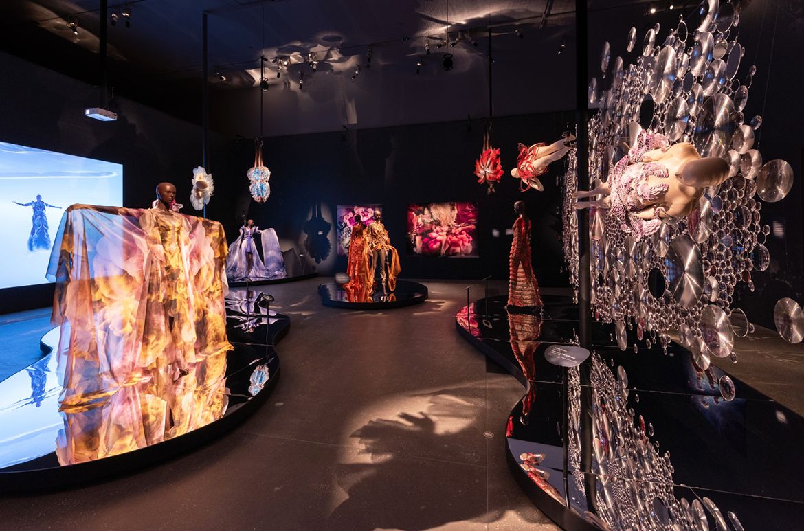 Installation view ‘Iris van Herpen: Sculpting the Senses’, GOMA 2024 / Photograph: N Umek © QAGOMA