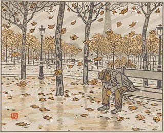 RIVIERE, Henri France 1864-1951 Lex trente xi Vuew de La Tour Eiffel (36 Views of the Eiffel Tower) 1888-1902 Bound edition of 36 colour lithographs, including 16 pages of text and 8 pages with titles and the imprint. In original slipcase. First edition, ed. of 500 22.7 x 26.9cm (sheet) new acquisition 712.2013