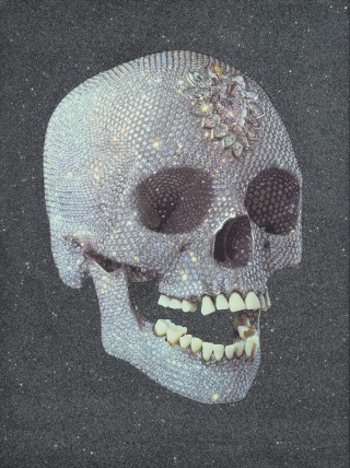 Damien Hirst, United Kingdom b.1965 / For the love of God, laugh 2007 / Silkscreen print with glazes and diamond dust on paper / Purchased 2008 with funds from the Estate of Lawrence F King in memory of the late Mr and Mrs S W King through the QAG Foundation / Collection: Queensland Art Gallery | Gallery of Modern Art / © Damien Hirst/DACS/Copyright Agency