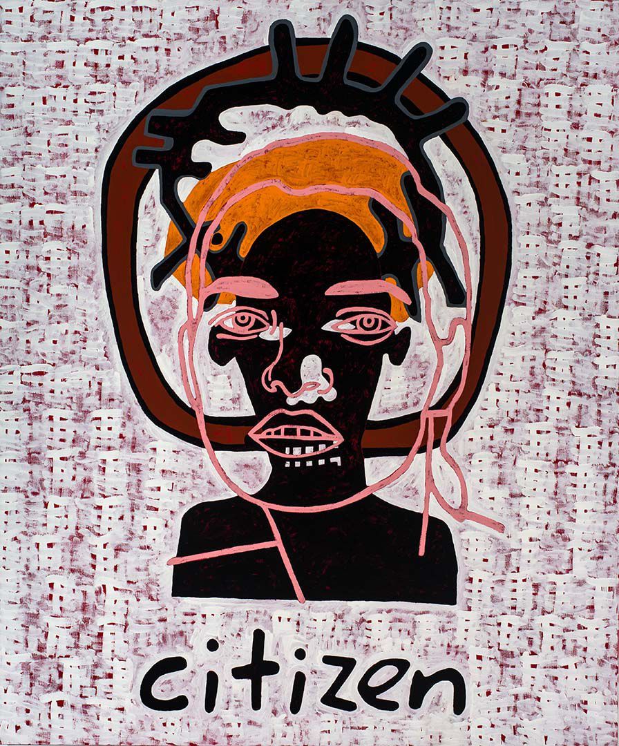 Gordon Bennett / Australia 1955-2014 / Abstraction (Citizen) 2011 / Synthetic polymer paint on linen / Private Collection / © The Estate of Gordon Bennett