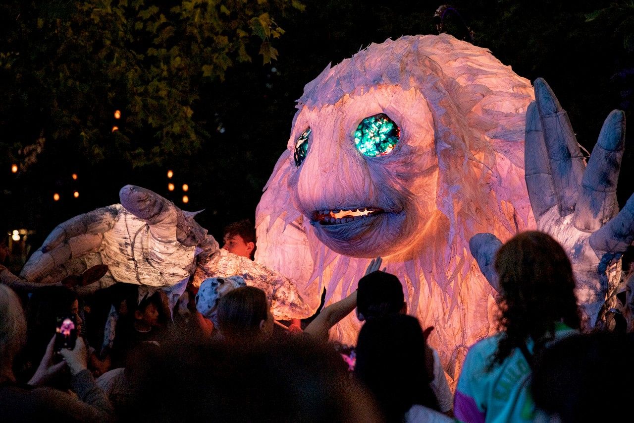 Fauna puppet by Erth Visible & Physical Inc for SofT foREST performances, 2025 / Photograph: Leo Infantas