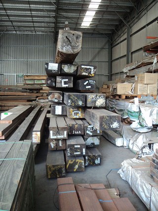 The artist explored the possibilities at Kennedy’s Timber, Narangba, July 2015 / Photographs: Mark Sherwood