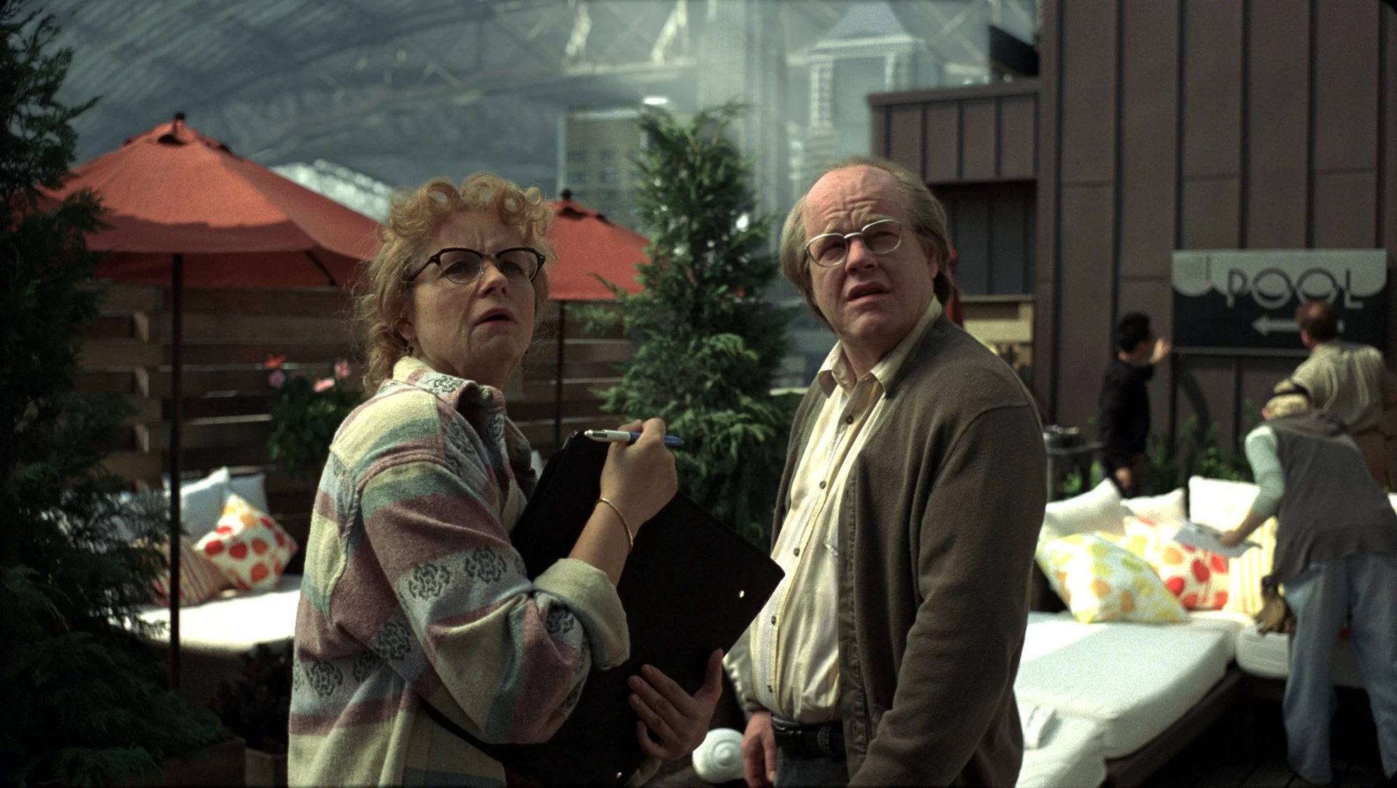 Production still from Synecdoche, New York 2008 / Director: Charlie Kaufman / Image courtesy: Roadshow Films