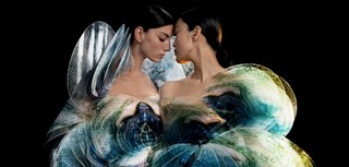 David Uzochukwu for Iris van Herpen — Sensory Seas Dress & Nautiloid Dress, Sensory Seas Collection 2020. Iris van Herpen private collection
