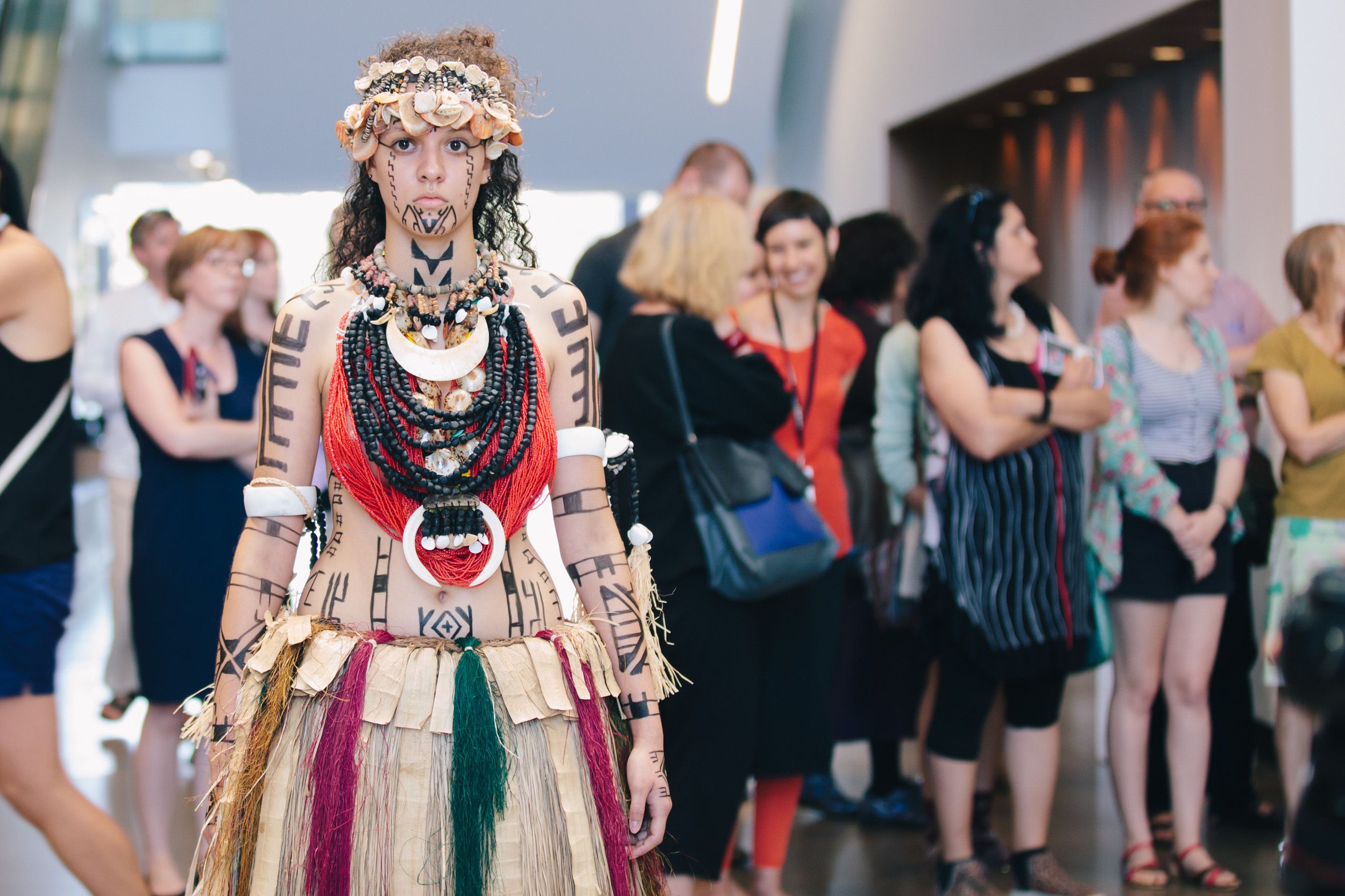 Sunameke performance A’inaisa during APT8 / November 2015 / Gallery of Modern Art, Brisbane / Photograph: B Standen, QAGOMA