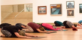Yoga facilitated by Yasuyo Uehara in the Australian Collection / Queensland Art Gallery, Brisbane / May 2022 / Queensland Art Gallery | Gallery of Modern Art / Photography: B Wagner, QAGOMA