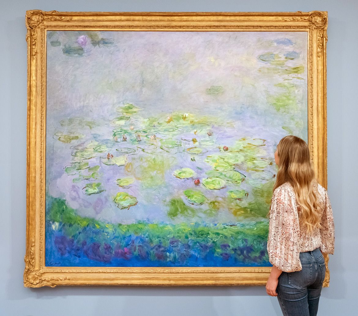 Claude Monet, France 1840 – 1926 / Waterlillies (Nymphéas) c.1914-17 / Oil on canvas / 181.0 x 201.6 cm / Purchased 1979 / Collection: National Gallery of Australia