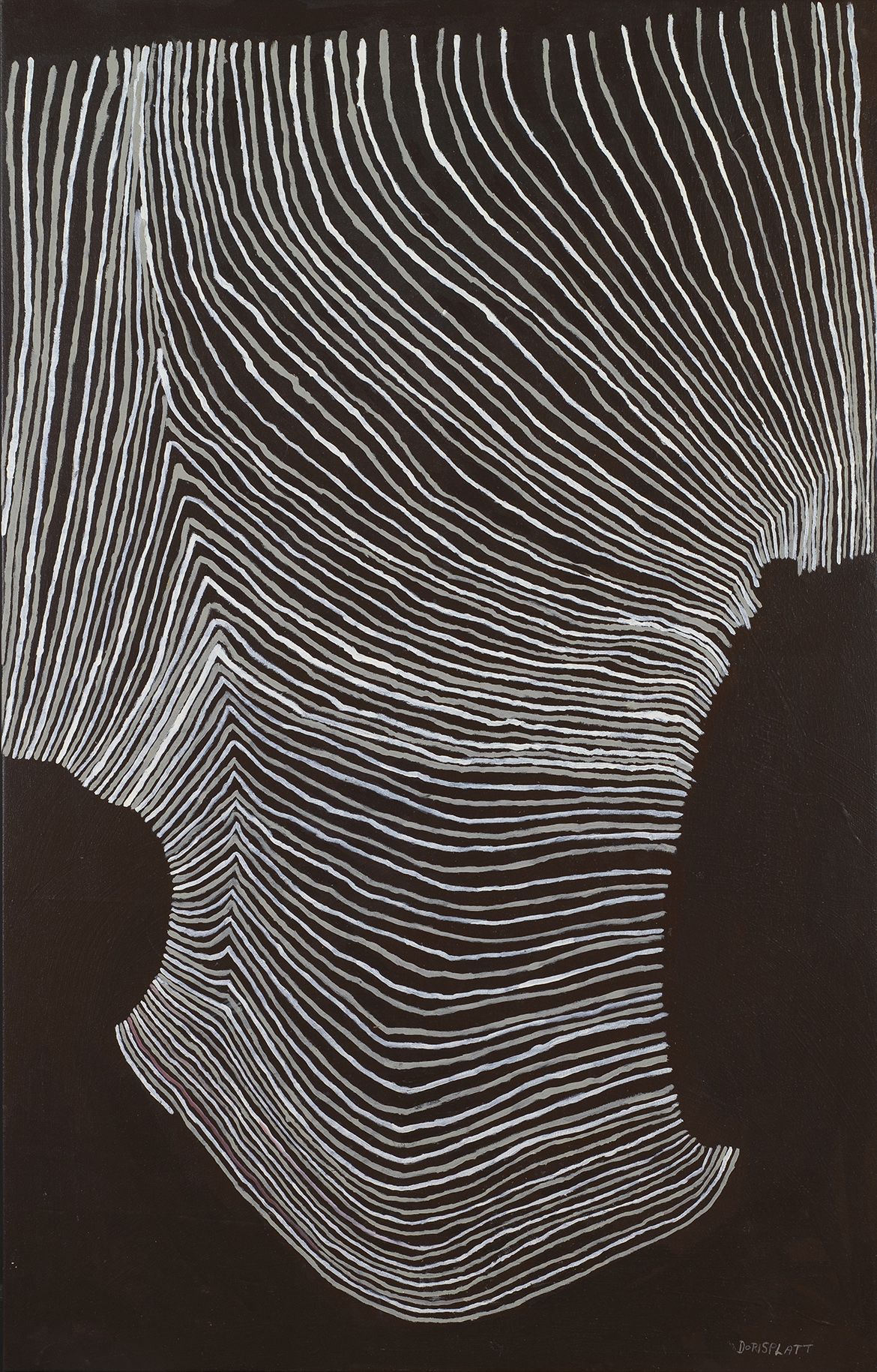 Doris Platt, Lama-Lama people, Australia b.1950 / Goanna skin 2008 / Synthetic polymer paint on canvas / 180 x 133cm / Purchased 2008. The QAG Foundation Grant / Collection: Queensland Art Gallery | Gallery of Modern Art / © Doris Platt