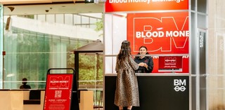 Ryan Presley, Marri Ngarr people, b.1987 / Blood Money Currency Exchange Terminal 2018-ongoing ( installation view) / Presented as part of ‘Embodied Knowledge: Queensland Contemporary Art’ / November 2022 / Image courtesy: Queensland Art Gallery | Gallery of Modern Art / Photograph: Joe Ruckli